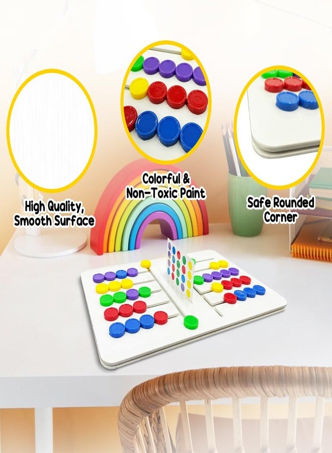 Wembley Sliding Puzzle Toy Educational Brain Development Activity Board for 2 Players Age 4-8 Years Montessori Learning Game Color and Pattern Matching STEM Puzzle Birthday Gift for Kids Boys Girls - Image 5